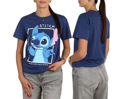 DISNEY Stitch Dames-katoenen T-shirt met korte mouwen, 100% katoen OEKO-TEX, M
