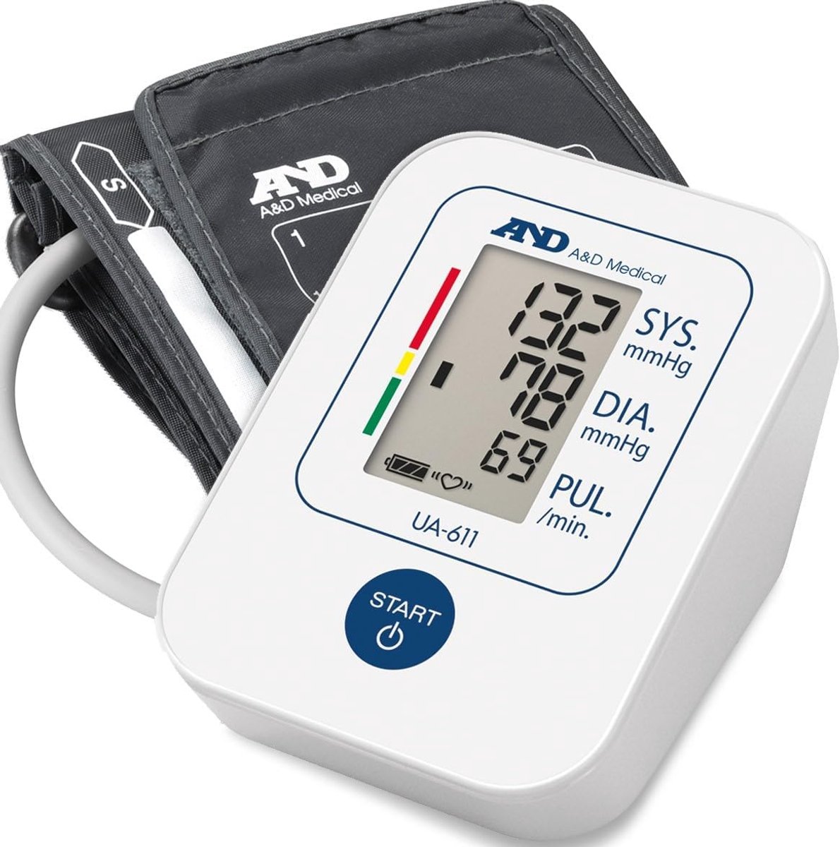 Bloeddrukmeter Bovenarm - Bloeddrukmeter Thuisgebruik - Gezondheid Monitoren - Klinisch Gevallideerd - 22-32 cm Manchet - Wit