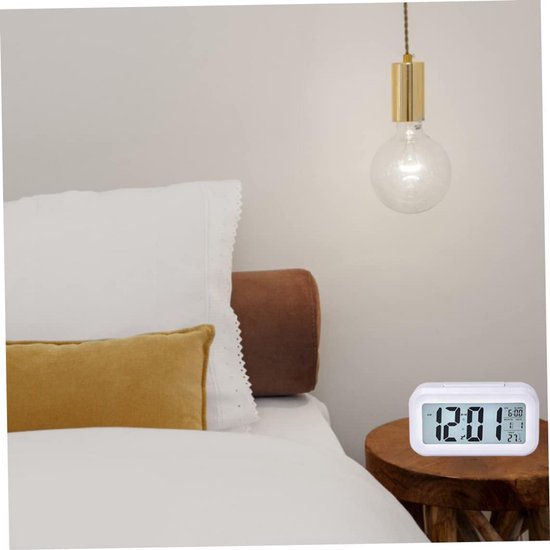 Digitale Wekker - LCD Klok - Ontwaken - Automatische Verlichting - 13.8 cm - Zwart — afbeelding 4