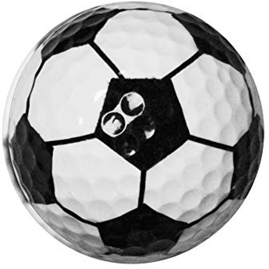 Golfballen Set - Sportballen - Sporten Buiten - Voetbal Design - 6 Stuks - Multicolor — afbeelding 2