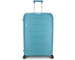 Decent EXPLORER Spinner TSA Reiskoffer 106 liter - Grote maat koffer 77 × 52,5 × 29,5 cm - Reiskoffer met wielen - Lichtgewicht koffer - Petrol