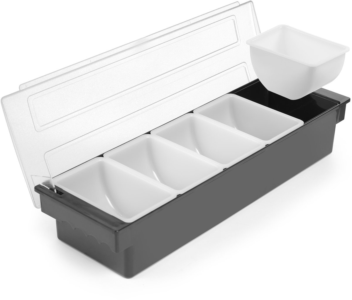 BarUp Bar Garneerunit met 5 Bakjes - Cocktail Ingrediëntenbak - 48x15x(H)10cm