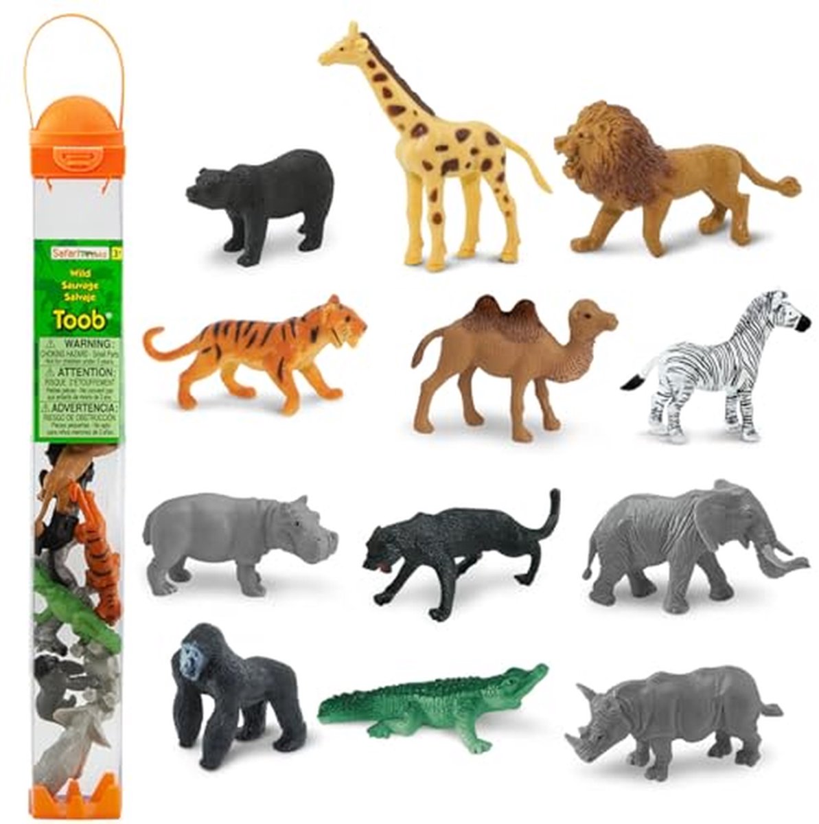 Dieren Beeldjes - Speelgoed Dieren - Fantasie Spelen - Handgeschilderd Gedetailleerd - 12 Stuks - Meerkleurig