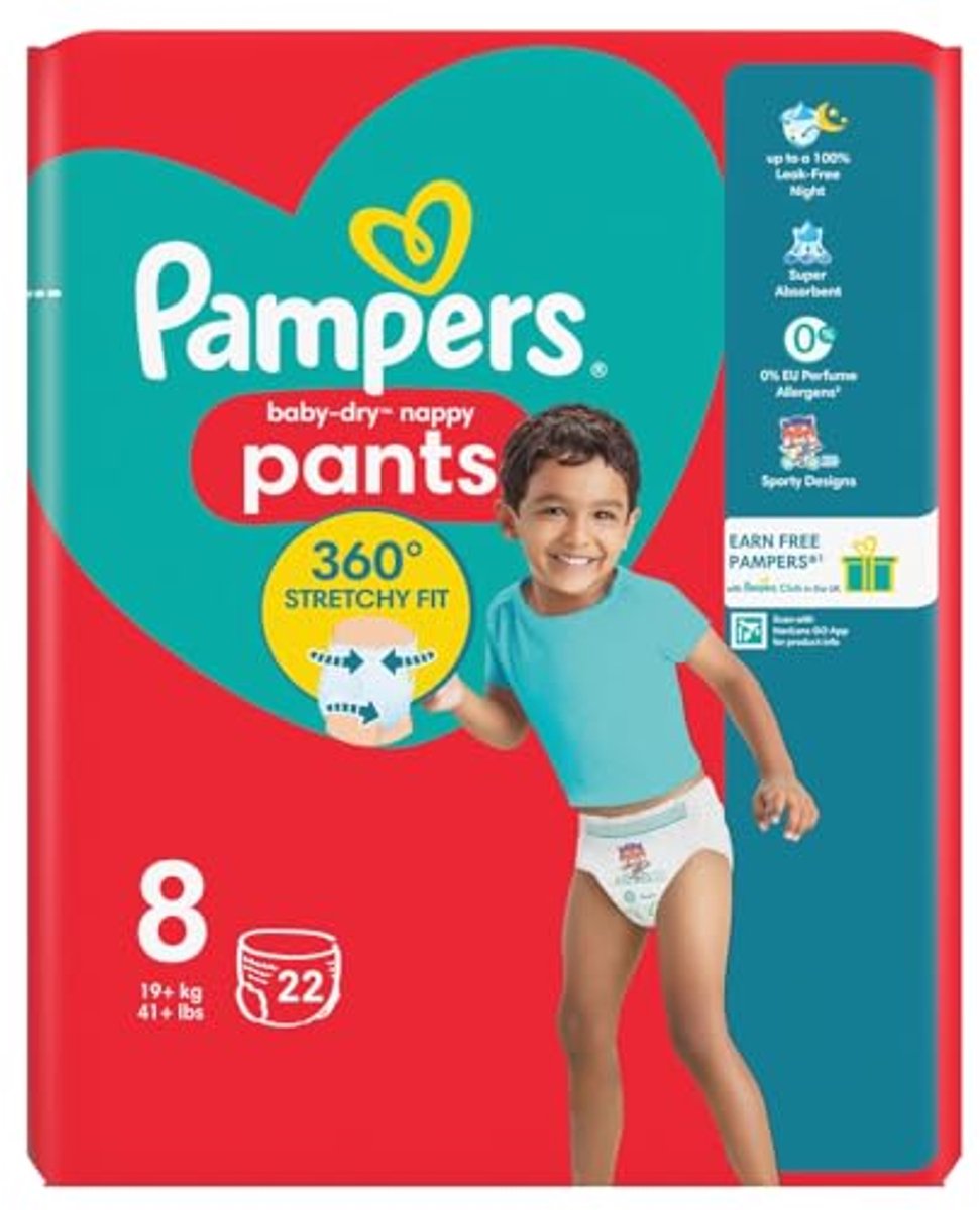 Babybroekjes - Luierbroekjes - Droog Blijven - Gemakkelijk Aan - Maat 8 - Wit