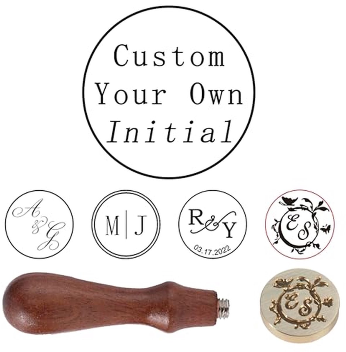 Wax Seal Stempel - Gepersonaliseerde Stempel - Kaarten Versieren - Met Initialen - 30 mm - Niet Van Toepassing