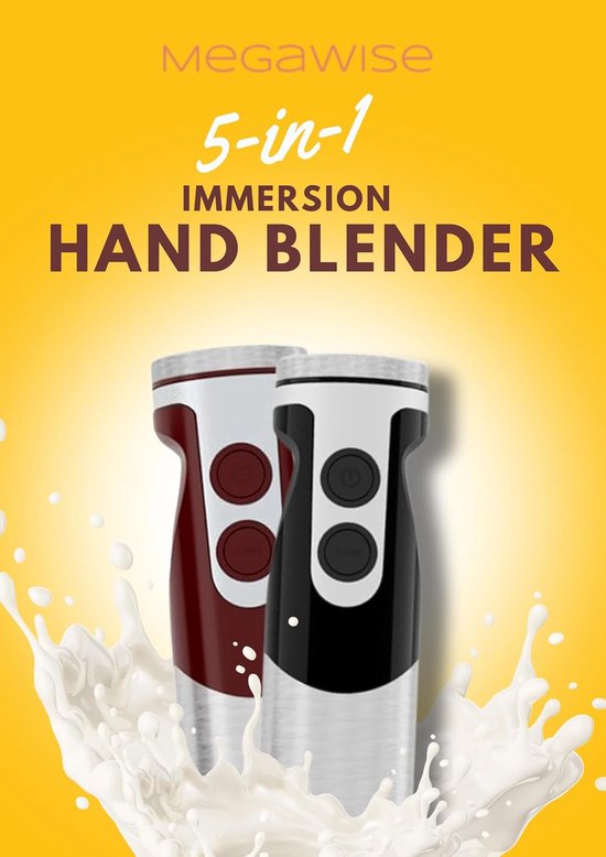 5-in-1 Staafmixerset met Hakmolen, Garde, Melkopschuimer en Beker - 400W Variabele Snelheid — afbeelding 3