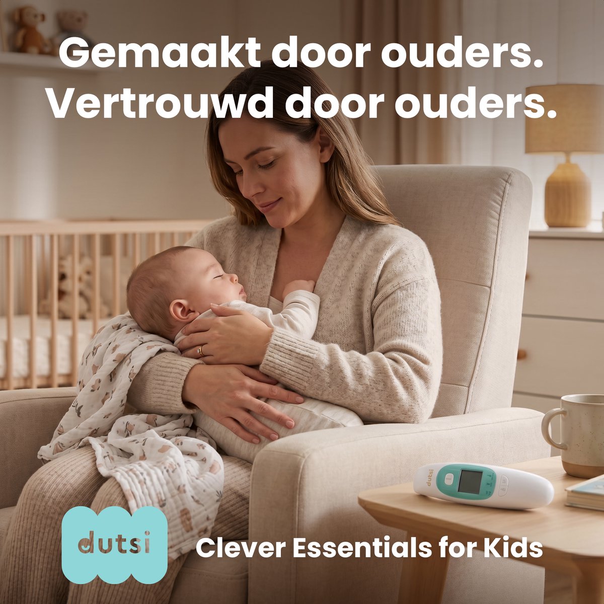Dutsi Thermometer - Oorthermometer & Voorhoofd Thermometer - Digitale Koortsthermometer voor Baby & Volwassene - Snel & Nauwkeurig - Inclusief batterijen — cadeau in Cadeau-ideeën - foto 4