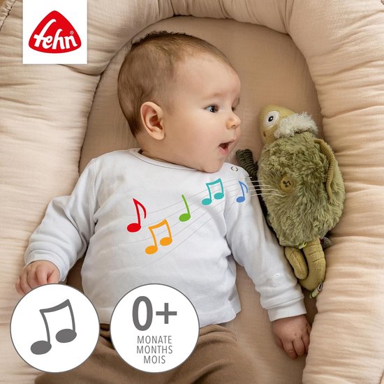 Slaaphulp Kameleon - Knuffel met geluid - Baby kalmeren - Met cry-sensor - 27 cm - Kaki — afbeelding 2