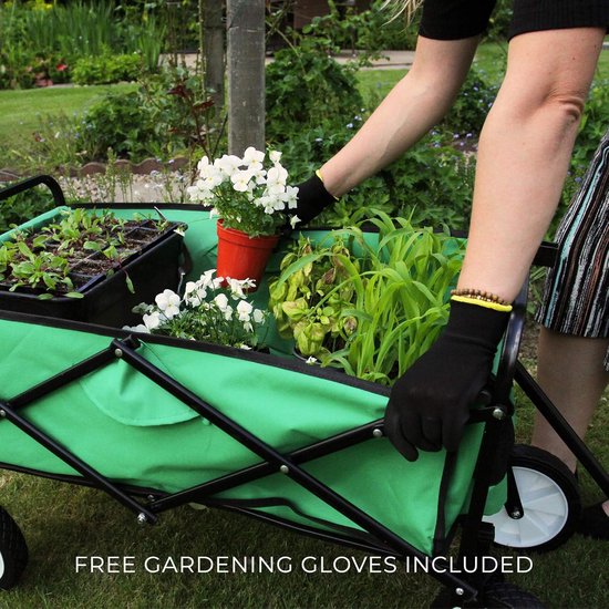 Bolderkar Opvouwbaar - Transportkar Tuin - Tuinieren en Klussen - Waterafstotend Stevig - 70 kg Capaciteit - Zwart van Bolderkar Opvouwbaar — afbeelding 4