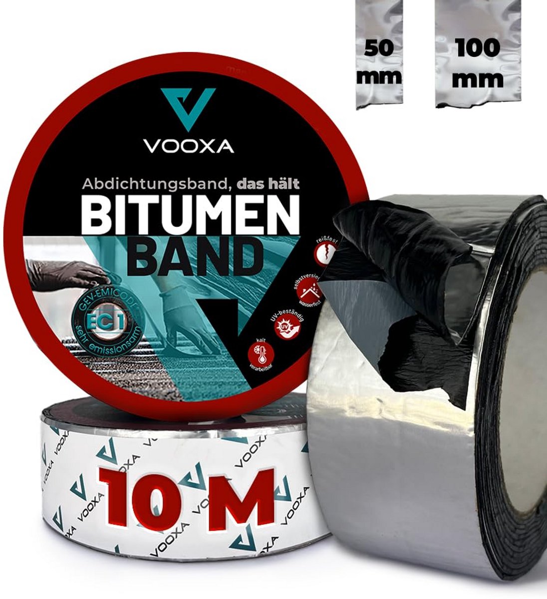 Bitumentape - Afdichtingstape - Waterdicht Maken - UV-bestendig - 10 x 10m - Aluminium