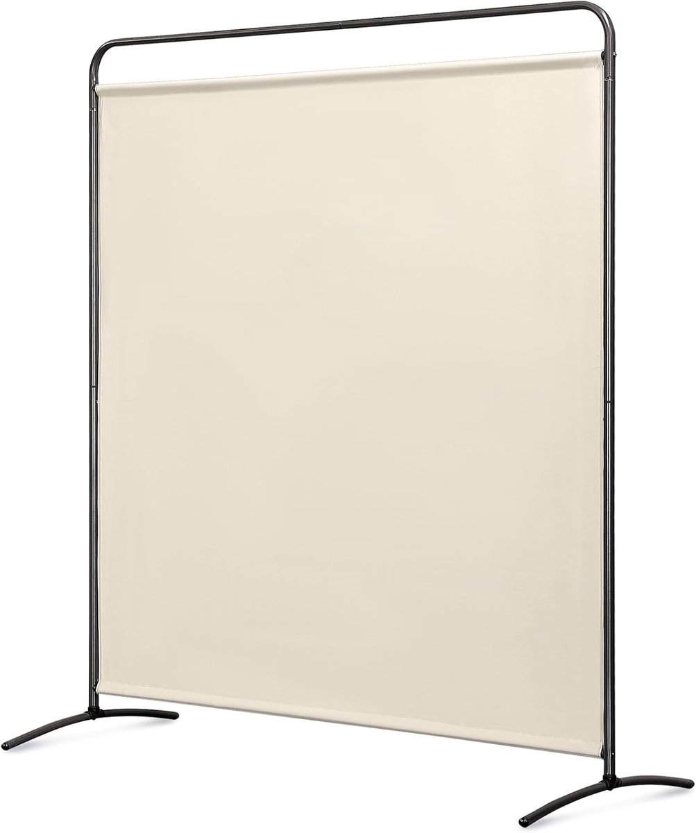 Kamerscherm - Ruimteverdeler - Privacy Creëren - Ademend Materiaal - 162.5 x 177cm - Beige