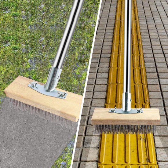 Verstelbare Draadbezem met Lange Steel (tot 165 cm) voor Mos, Onkruid en Hardnekkig Vuil — afbeelding 3