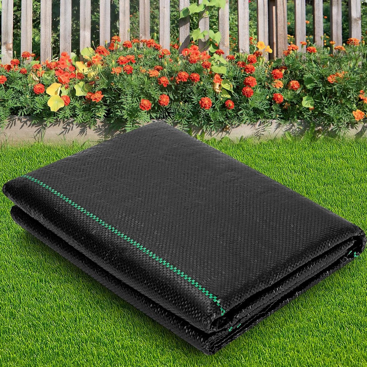 Onkruiddoek - Worteldoek Tuin - Onkruid Vrij - Waterdoorlatend Scheurvast - 2 x 10 meter - Zwart