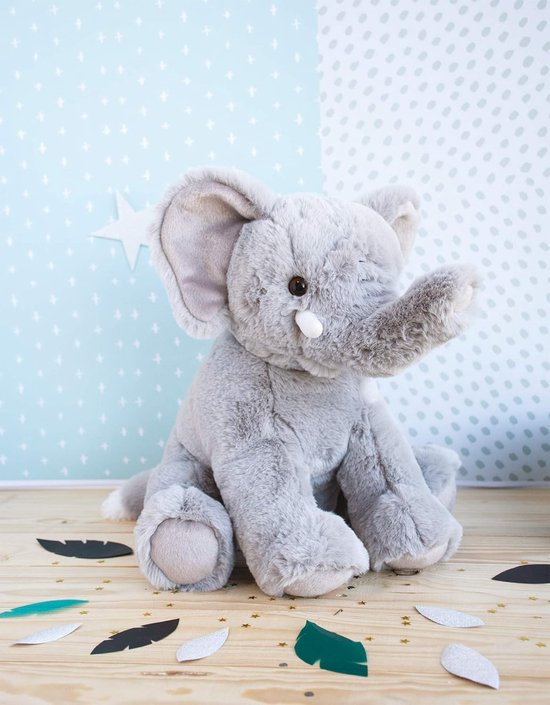 Pluche Olifant Knuffel - 25 cm, Grijs van Merkloos — afbeelding 3