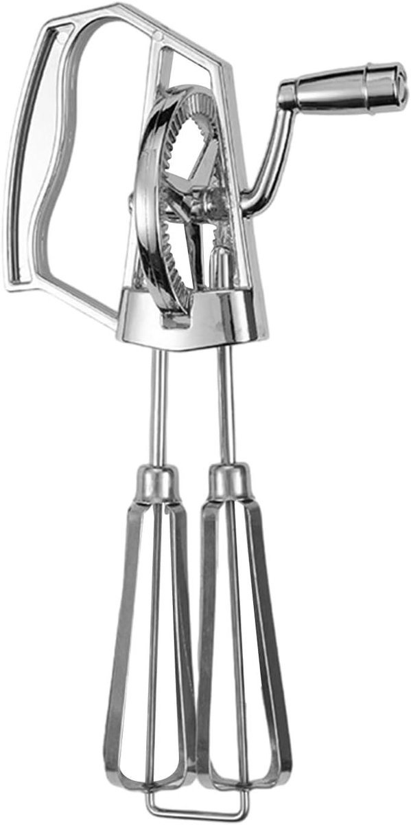 Handmatige Garde - Eierklopper Mixer - Beslag Maken - Ergonomisch Ontwerp - 25.5 cm - Zilver