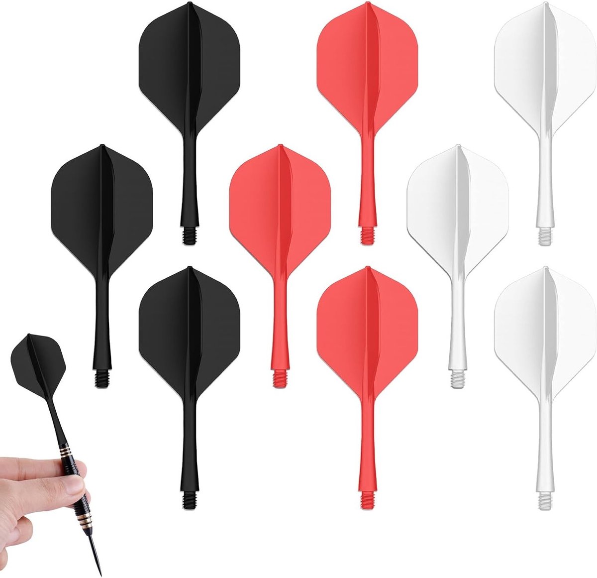 Dart Flights en Schachten Set van 9 Stuks, 70mm Dart Accessoires voor Precisie en Prestaties