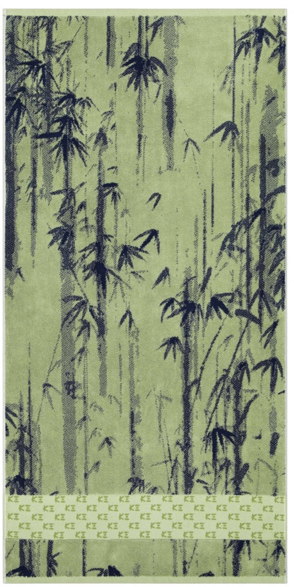 K-3 Wakatake badhanddoek - groen - luxe jacquard handdoek - 70x140 cm