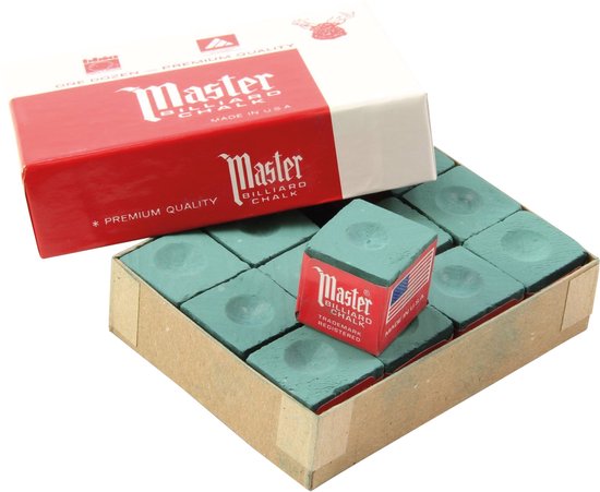 Master biljart krijt bosgroen12 stuks