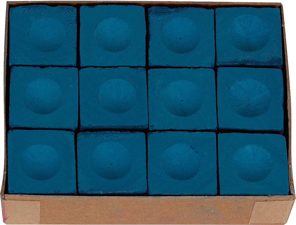 Goldstar biljart krijt blauw (12st.)