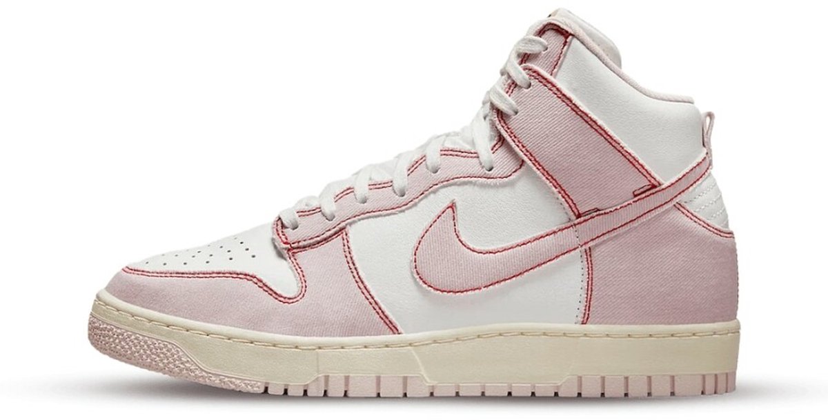 Nike Dunk High 85 Herenschoenen Summit /University /Coconut Milk/Barely Rose Roze