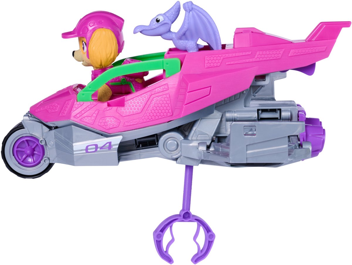 PAW Patrol - De Dino Film - Skye's Dino Rescue Jet Voertuig - Met opvouwbare vleugels en inzetbare klauw — cadeau in Spellen & Speelgoed - foto 3