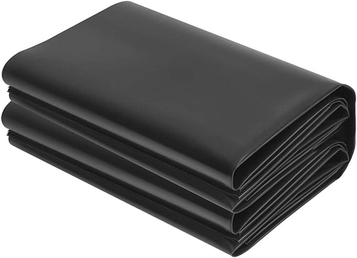 Vlonderfolie - Waterdichte Liner - Vijver Aanleggen - UV-bestendig HDPE - Diverse Maten - Zwart