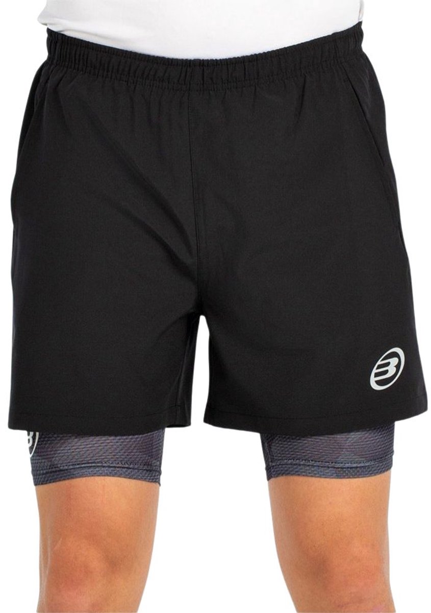 Bullpadel Manzan Padel Short Heren – Padel Sportshort – Sneldrogend – Met Zakken Zwart
