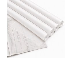 Patroonpapier op Rol - 4 Rollen van 100 cm x 10 m - 40 m Totaal - Transparant Papier voor Naaipatronen en Modeontwerp - 30 g/m²