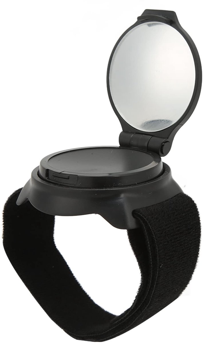 MTTproducts- Achteruitkijkspiegel Compact Ontwerp - Fietsspiegel - Polsband - Nylon - Draagbaar - Diameter 5 cm