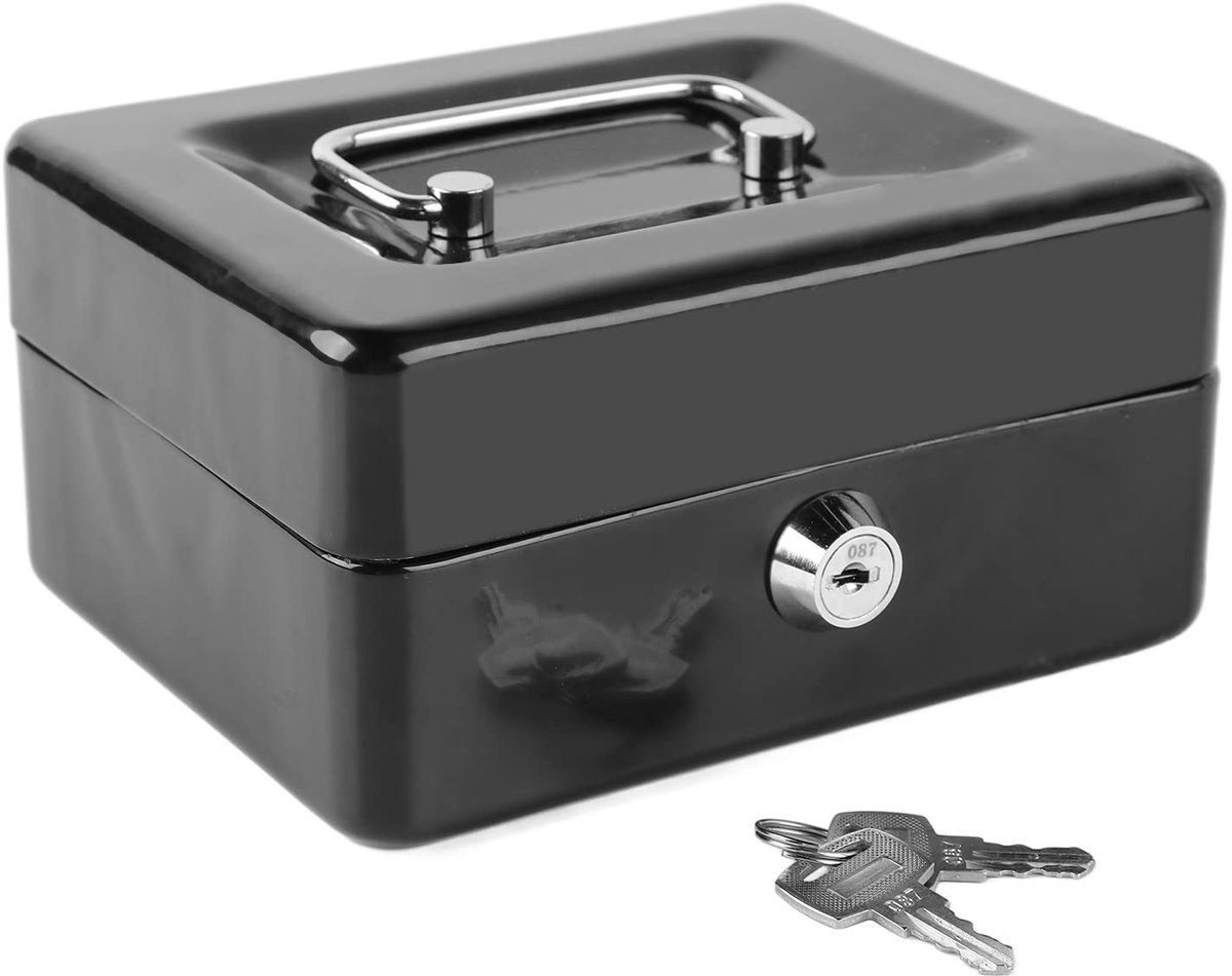 Cosensi- Brandwerende Documentbox - Geldkistje met Sleutel - Veiligheidsbox voor Waardevolle Spullen - Duurzaam Metaal - Eenvoudig te Gebruiken - Ideaal voor Documenten en Geld - Geldkluis