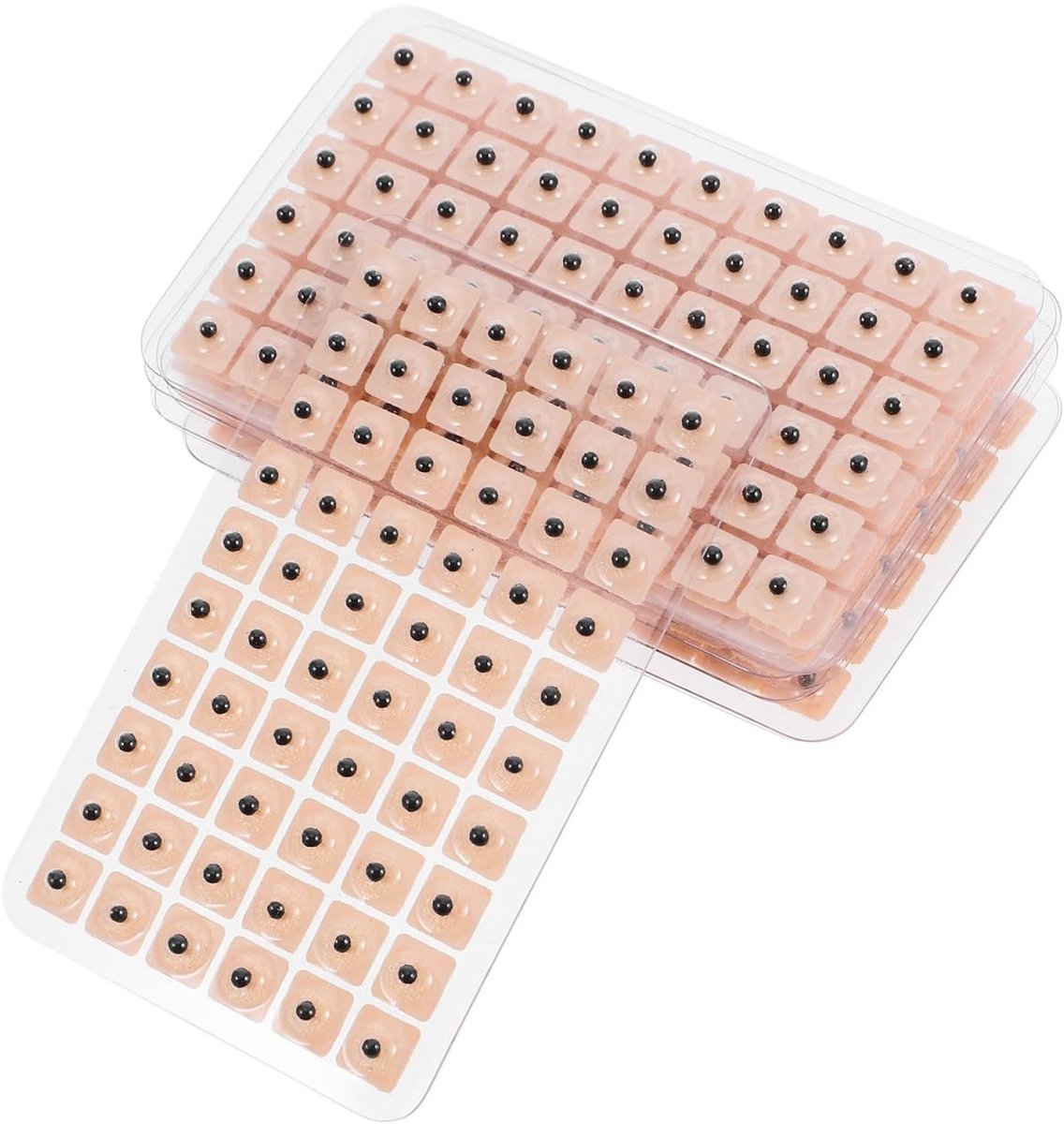 Dailygoods- Acupunctuurpleisters 600 stuks - Oorzaadpleisters - Wegwerppleisters - Acupressuur - Oorpleisters - Synthetisch materiaal - 8,3 x 5,5 x 0,5 cm