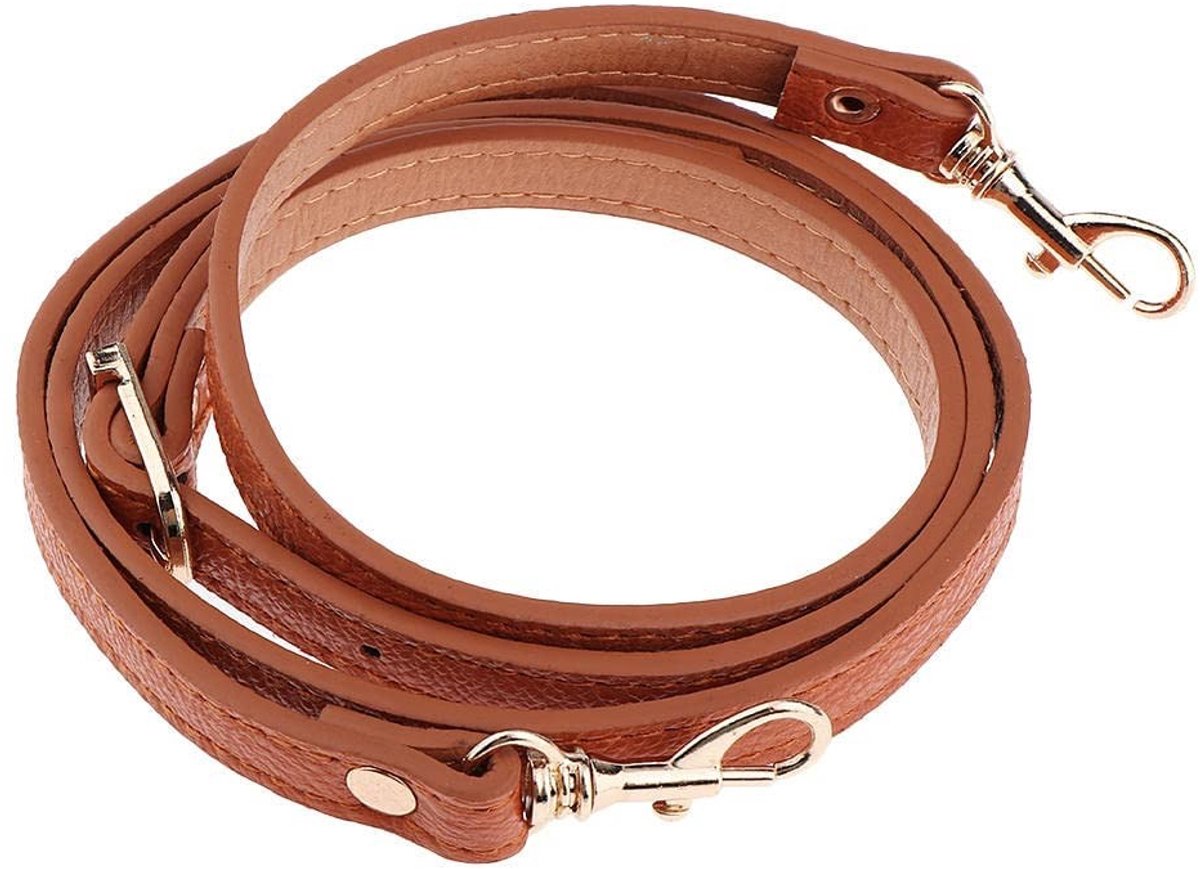 Dailygoods- Schouderriem Verstelbaar 110-120cm - PU Lederen Tasriem - Crossbody Tas - DIY Accessoires - Duurzaam - Metalen Karabijnsluiting