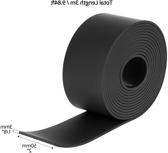 Neopreen Rubber Strips 50mm x 3mm x 3m - Zwart - Volledige Rubber Blad voor DIY Seals, Isolatie en Anti-Vibratie — afbeelding 5