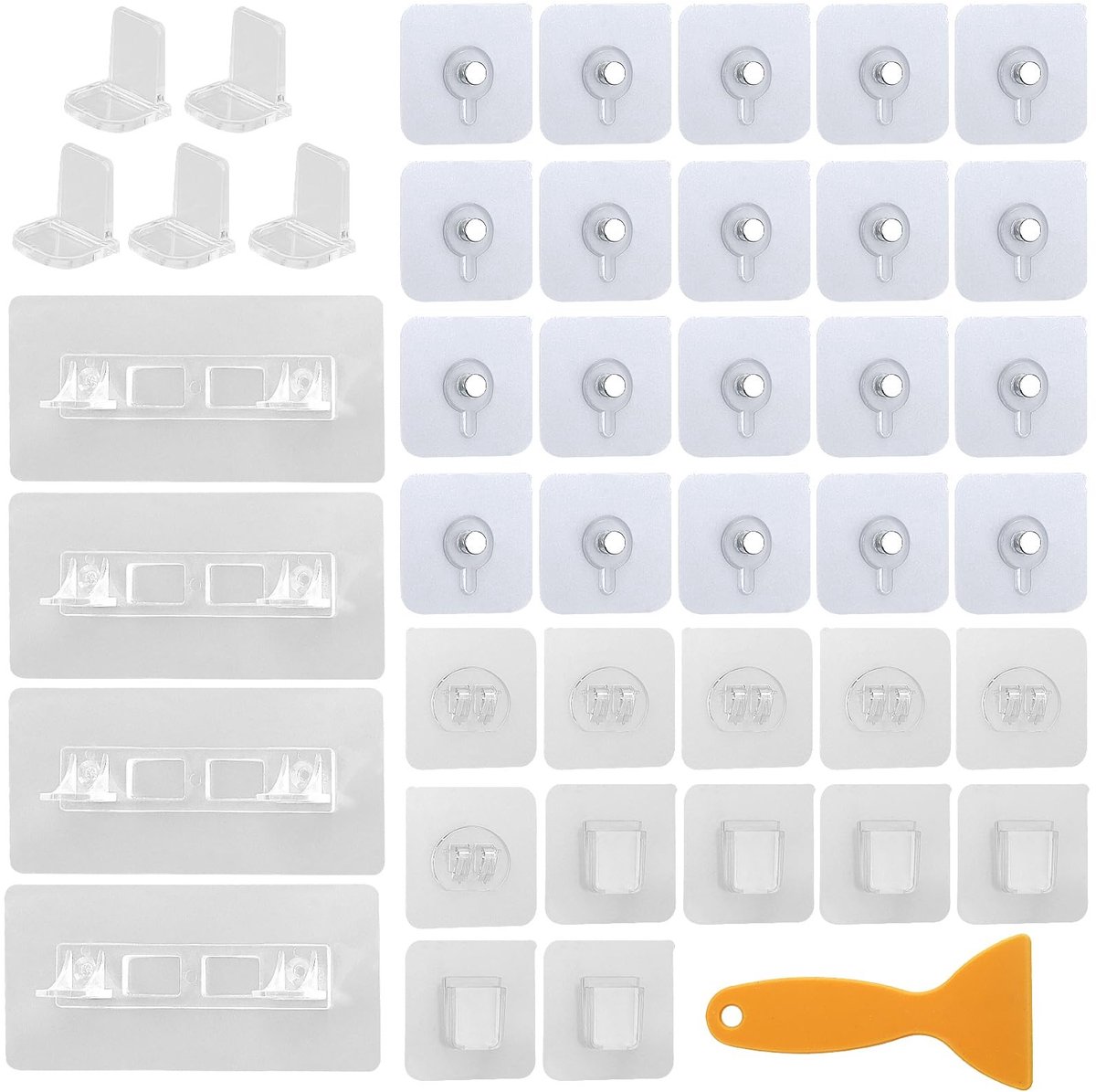Dailygoods- Fotohaken Zelfklevend - 35 Stuks - Kleefhaken voor Fotolijst - Kleefspijkers zonder Boren - Decoratieve Haken - Tot 10 kg Draagvermogen - Wandhaken