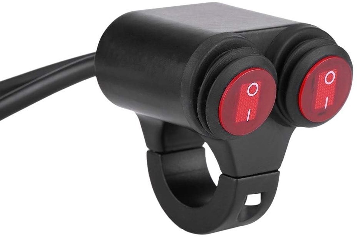 Dailygoods - Universele Motor Handlebar Switch voor Hoofdlicht en Toeter - 22mm