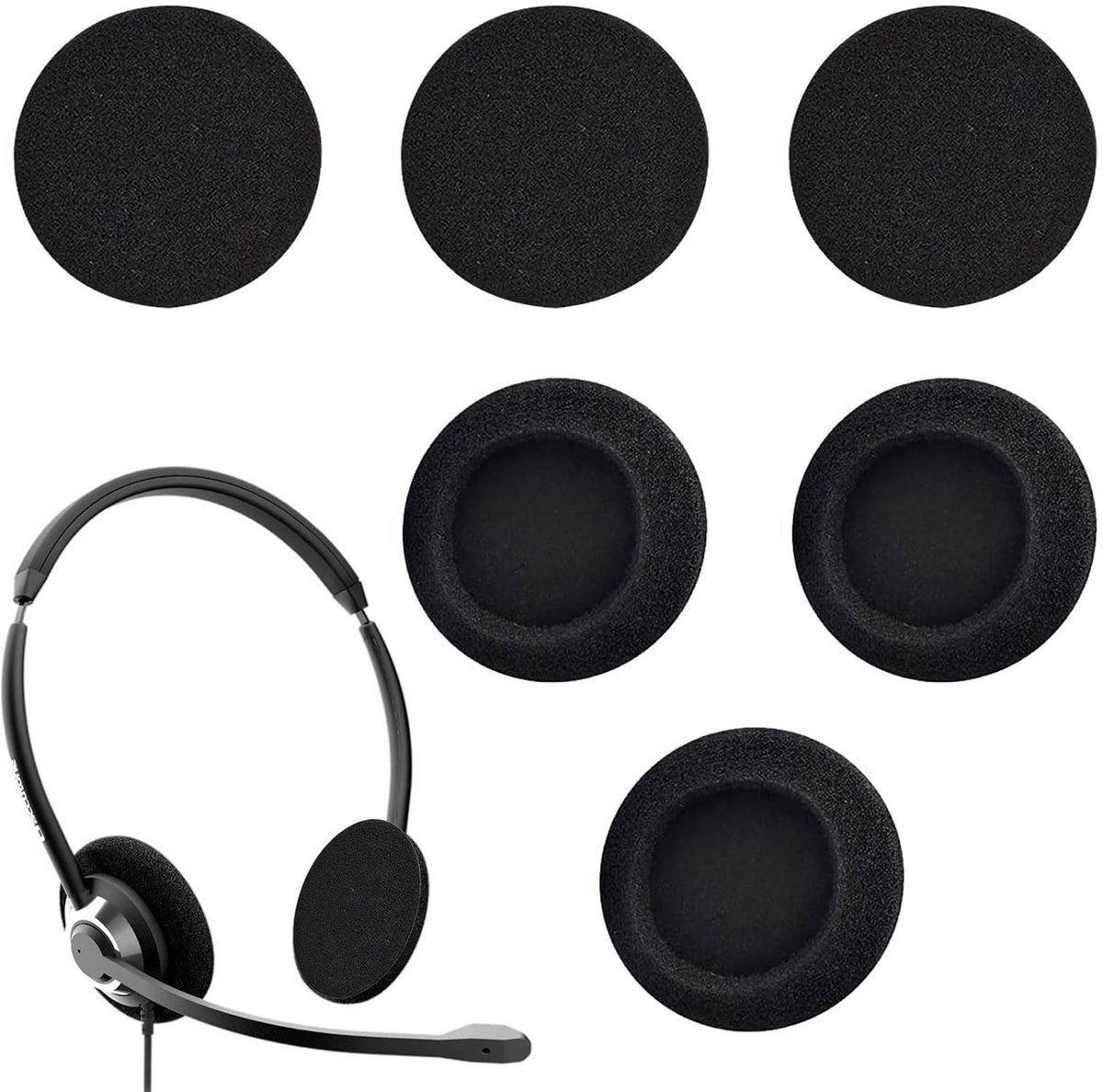Dailygoods- Hoofdtelefoon Oorkussens 50 mm - Vervangende Oorkussens - Schuimbekleding - Comfortabel - Geluidsisolatie - Duurzaam Materiaal - Oorpads