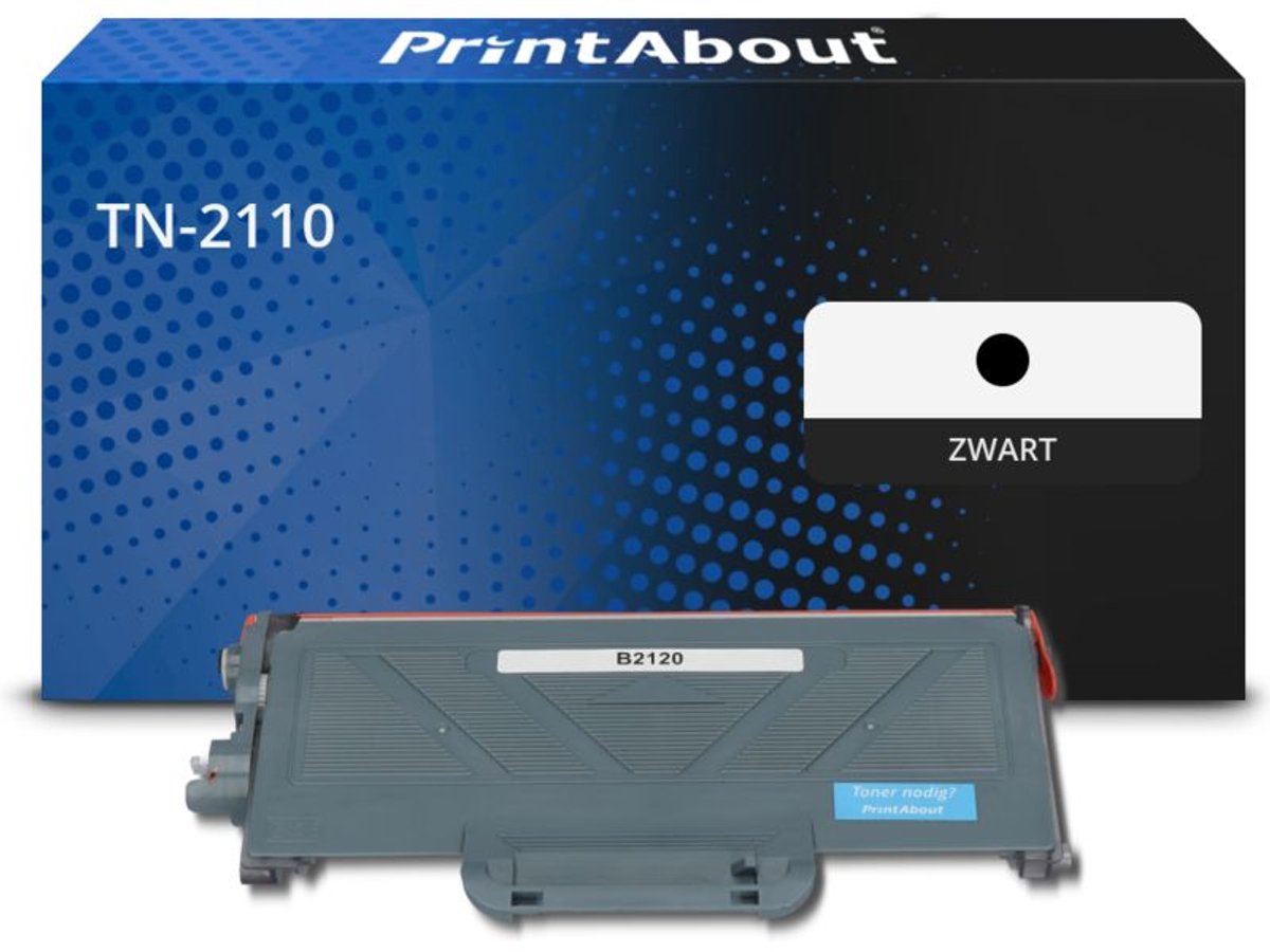 PrintAbout huismerk Toner TN-2110 Zwart geschikt voor Brother