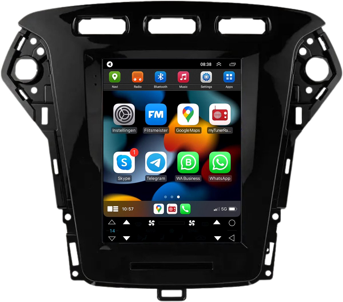 Carplay autoradio geschikt voor Ford Mondeo Mk4 | 2007 t/m 2014 | Android 13 | Draadloos Apple Carplay & Android Auto | 2GB + 32GB | 8-Core processor | Davilon | 2025 model | 2007 2008 2009 2010 2011 2012 2013 2014 | Bluetooth & Wifi