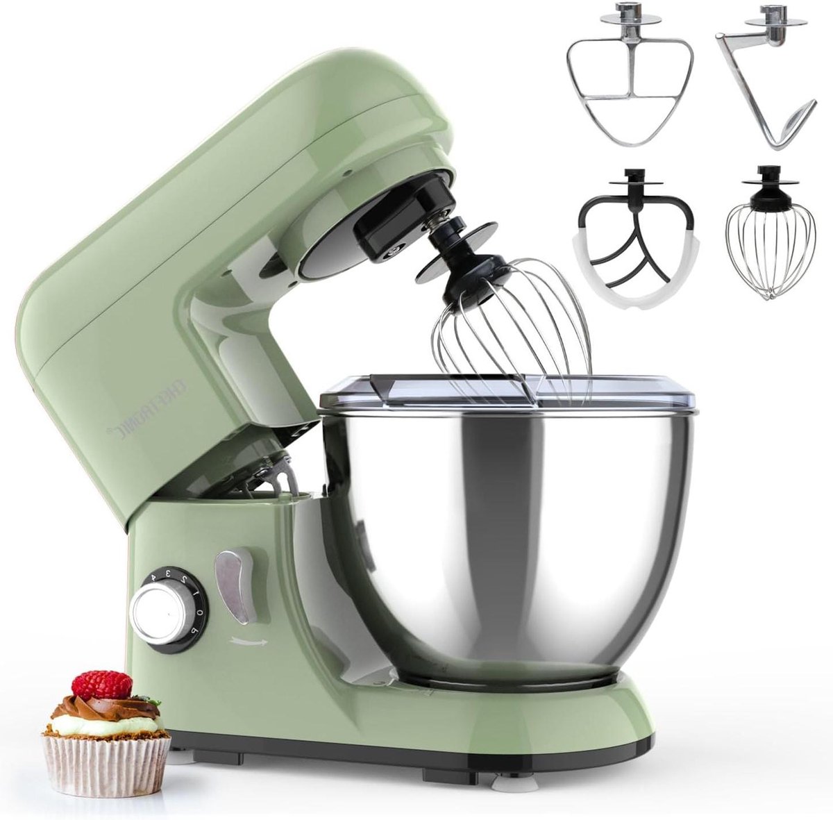 Multi Functional Kitchen Electric Mixer Food Dough Blender,Stand Tilt-Head,6-Speed Adjustable,1300W Electric Cake Mixer with Bowl, Beater Dough Hook, Whisk, Mixers