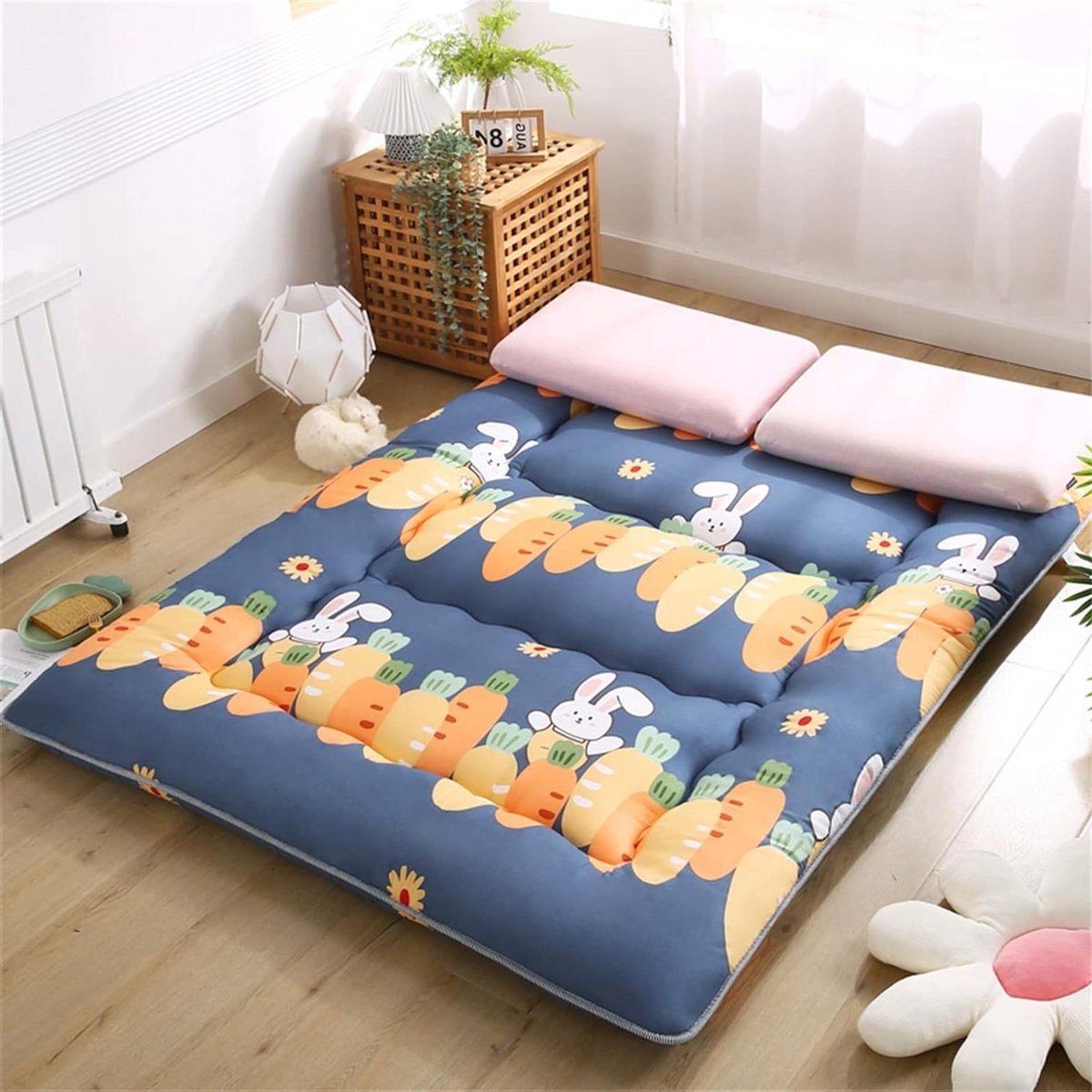 Vloermatras - Japanse Stijl - Comfortabel Slapen - Opvouwbaar Ontwerp - 200x220cm - E