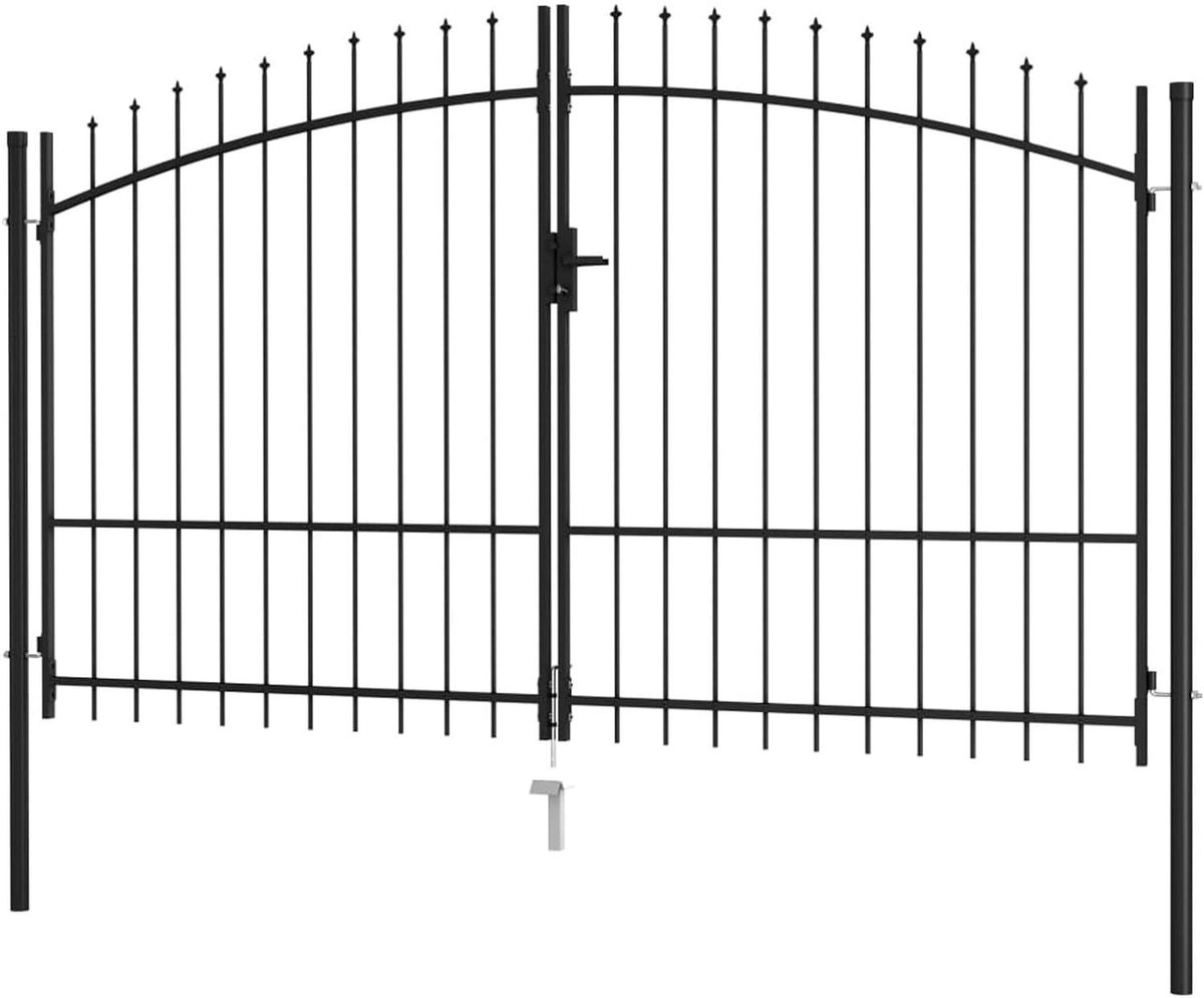 Dubbele Tuinpoort - Hekwerk Poort - Tuin Afscheiding - Roestbestendig Staal - 3 x 1.8 m - 