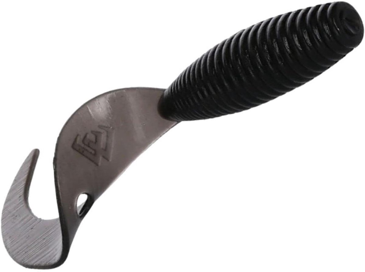 Zacht kunstaas - Twister vissen - Roofvis vangen - Extra golf beweging - 6 stuks 64 mm - Zwart