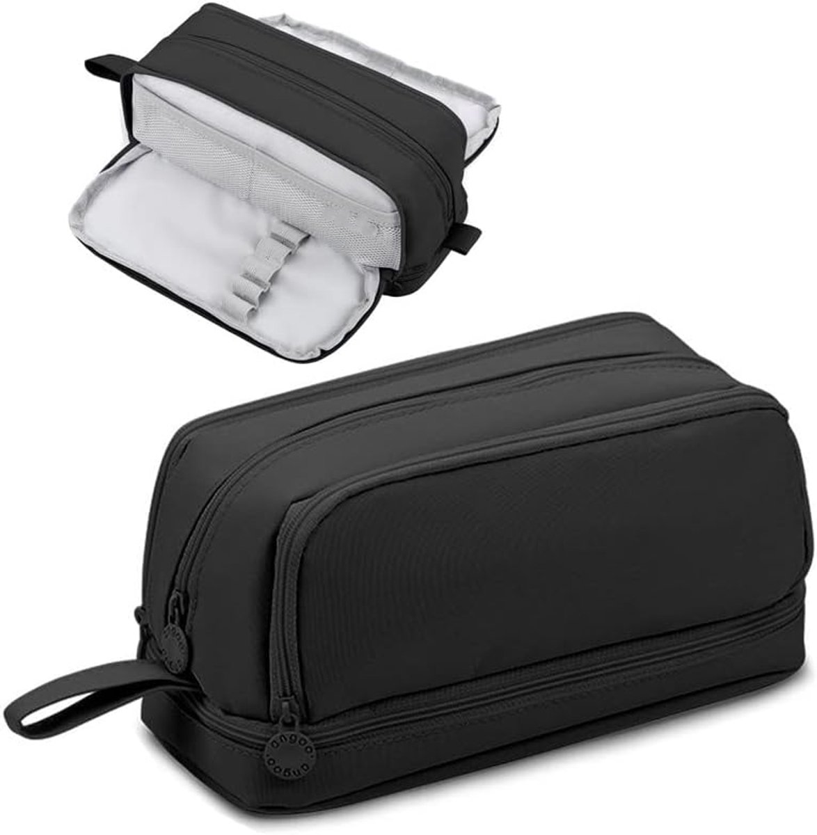 VHV - Pennenetui - Etui school - Pennenzak groot - Etui met 4 vakken - Grote pennenmap - Organizer etui - Schrijfwaren tas - Pennenzak met rits - Voor school - Voor kantoor - Voor studenten