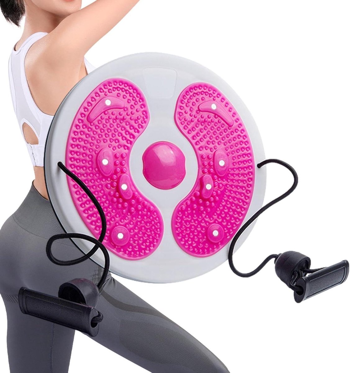 Twist Oefenboard - Roterende Schijf - Lichaam Vormgeven - Met Magneten - 27.5 cm - Roze