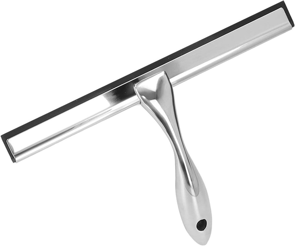 Stalen rakel - Glaswisser - Streeploos reinigen - Ergonomische greep - 25 cm - Zilver