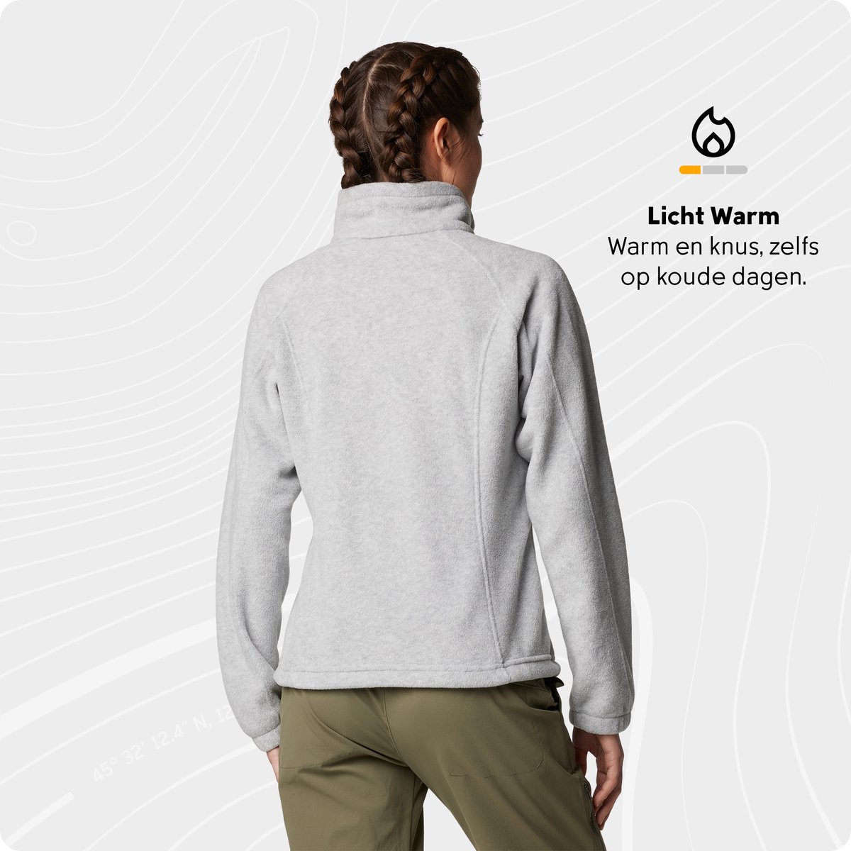 Columbia Benton Springs™ Full Zip Dames Outdoortrui Cirrus Heather Grijs