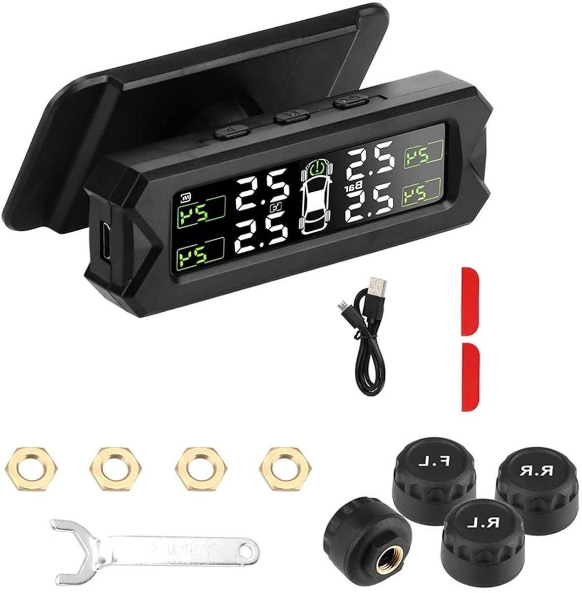 Banden Spanningsmeter - Sensoren Systeem - Veilig Rijden - Dynamische Monitoring - Solar Powered - Extern