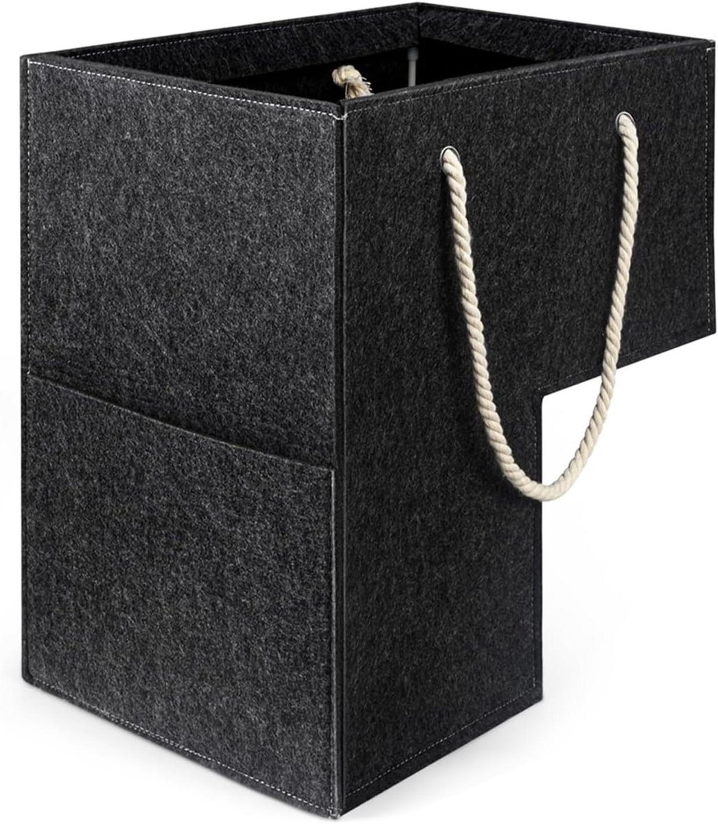 Trapmand Organizer - L-vormige mand - Spullen Opbergen - Duurzaam Viltmateriaal - 9D x 238B x 9H cm - Donkergrijs