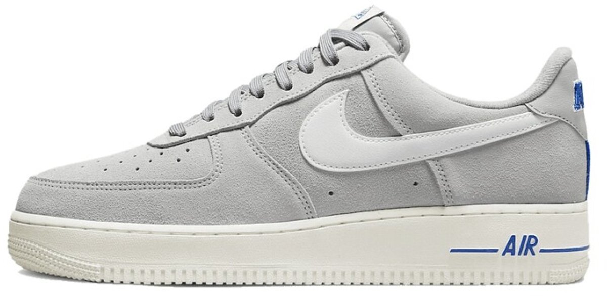 Nike Nike Air Force 1 Low Light Smoke Sail Hyper Royal Sneakers Unisex 001 Grijs