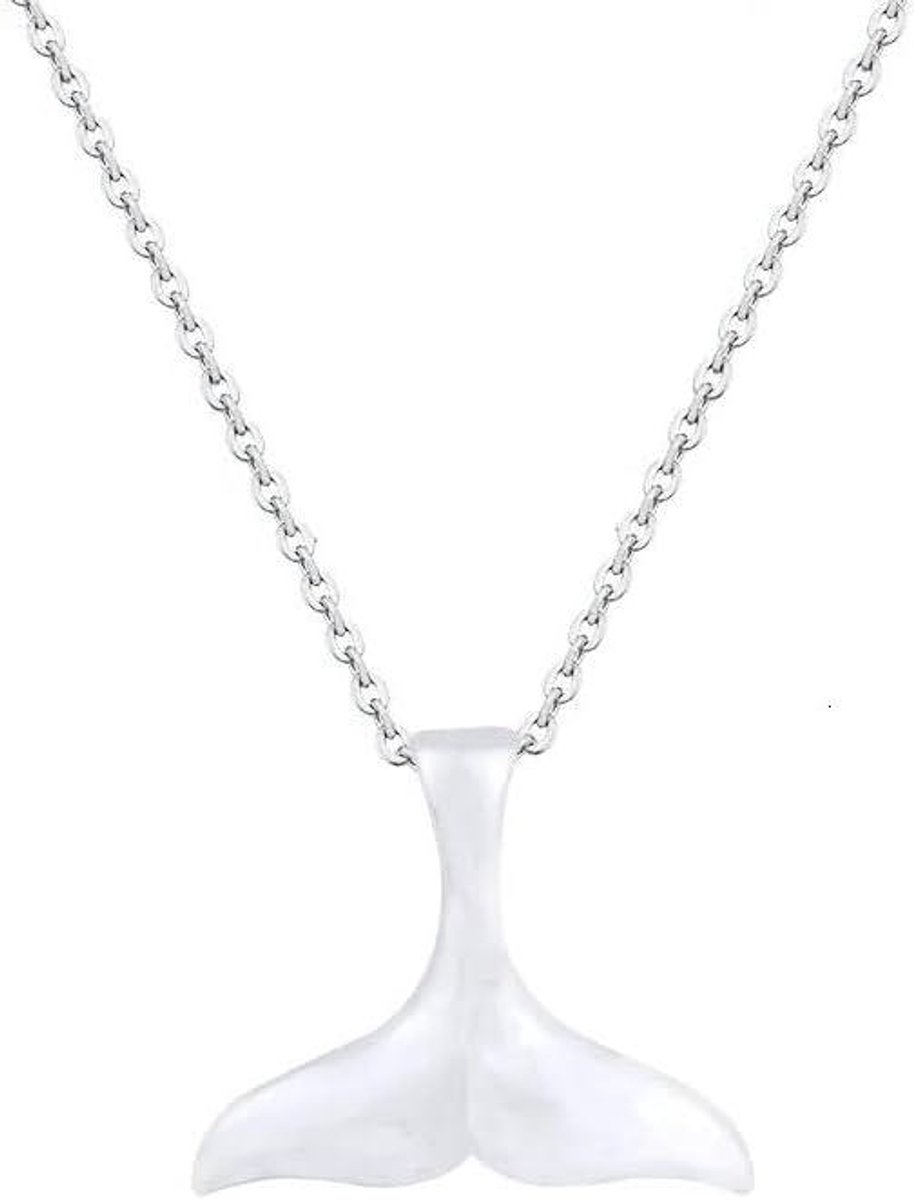 Walvisketting Dames - Zeemeerminstaart Hanger - Dagelijks Gebruik - 925 Sterling Zilver - N.v.t. - Zilverkleurig